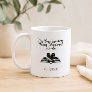 Caneca De Café Meu Dia Envolve Muitas Palavras Maravilhosas Educa