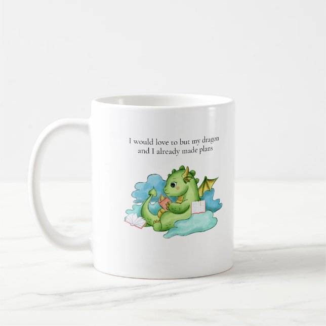 Caneca De Café Meu dragão e eu temos planos  (Esquerda)