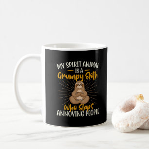 Caneca De Café Meu Espírito Animal É Um Zoológico de Preguiça Mal