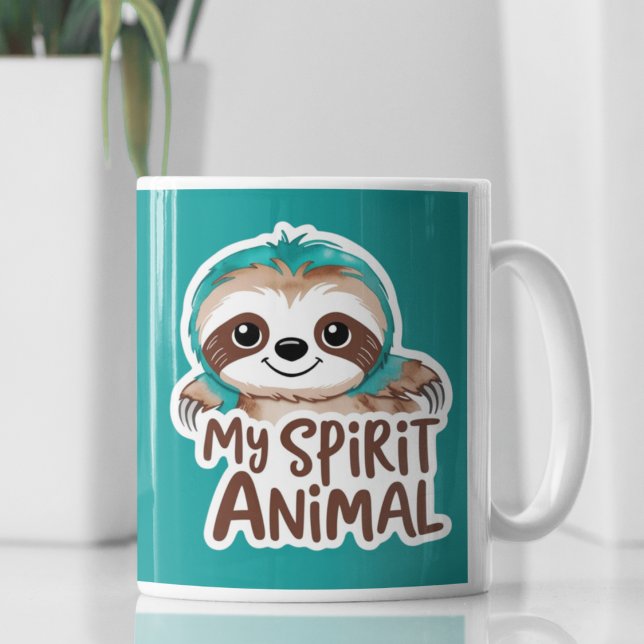 Caneca De Café Meu Espírito Animal Sloth Mug (This adorable, "my spirit animal" sloth mug would make a great gift for someone special! )
