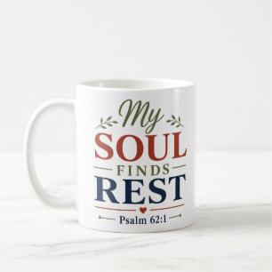 Caneca De Café Meu Espírito Encontra Descanso Encorajamento Crist