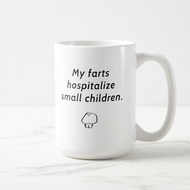 Caneca De Café "Meu farts hospitalizam crianças pequenas " (Direita)