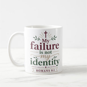 Caneca De Café Meu Fracasso Não É Minha Identidade Verdade Bíblic