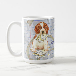Caneca De Café Meu Galês Springer comeu meu plano de aula