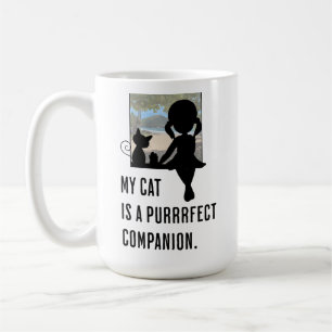 Caneca De Café Meu gato é um companheiro perfeito. Cat Lovers