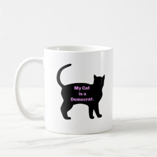 Caneca De Café Meu Gato é um Democrata