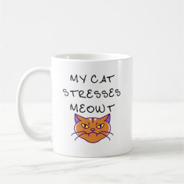 Caneca De Café Meu Gato Me Estressa Meowt Gato Engraçado Gato Mal