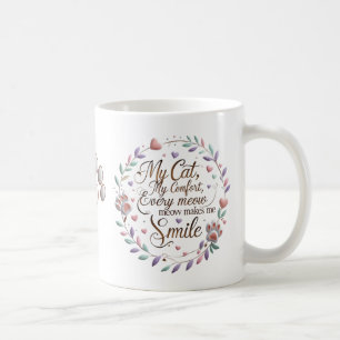 Caneca De Café Meu Gato Meu Conforto - Pastel Gelado Cita Cama