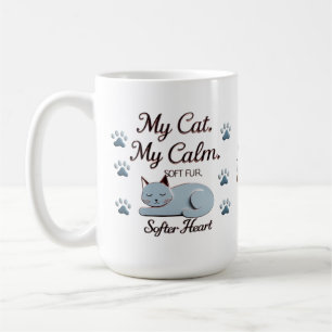 Caneca De Café Meu Gato, Minha Calma, Gato Dormindo Pacificador 1