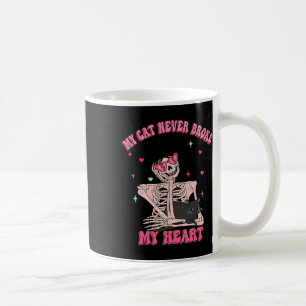 Caneca De Café Meu Gato Nunca Quebrou Meu Coração Engraçado Anti