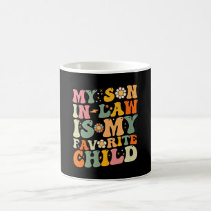 Caneca De Café Meu Genro É Meu Filho Favorito Retro Groovy