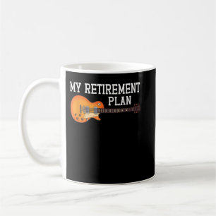 Caneca De Café Meu Guitarrista de Plano de Aposentadoria Toca Mús
