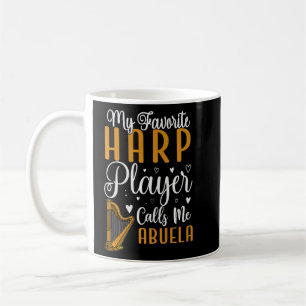 Caneca De Café Meu Harp favorito me chama Abuela Cute