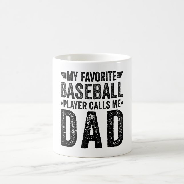 Caneca De Café Meu Jogador De Baseball Favorito Me Chama De Pai (Centro)