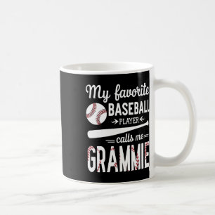 Caneca De Café Meu jogador de beisebol favorito me chama de vovó