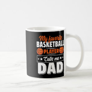 Caneca De Café Meu Jogador de Bysketbyll Favorito Me Chama De Pai