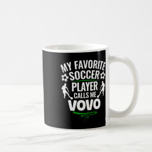 Caneca De Café Meu jogador de futebol favorito me chama de Vovo 