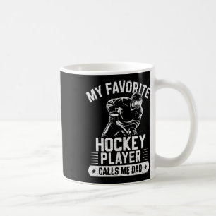 Caneca De Café Meu jogador de hóquei favorito me chama de papai D