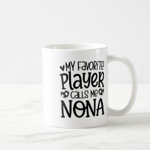Caneca De Café Meu jogador favorito me chama de nona Jogador de f