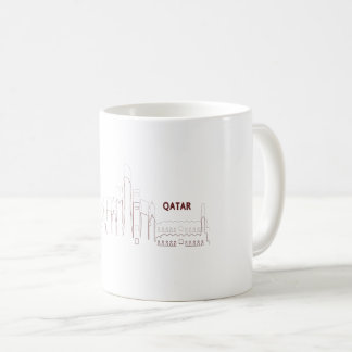 Caneca De Café Meu Lar Qatar – Design Minimalista