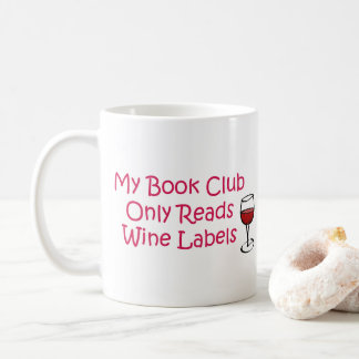 Caneca De Café Meu Livro Clube Lê Apenas Etiquetas De Vinho
