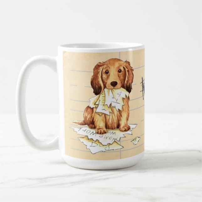 Caneca De Café Meu Longueirado Dachshund Comeu Minha Casa (Esquerda)