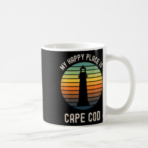 Caneca De Café Meu Lugar Feliz É A Praia De Cape Cod Machusetts D