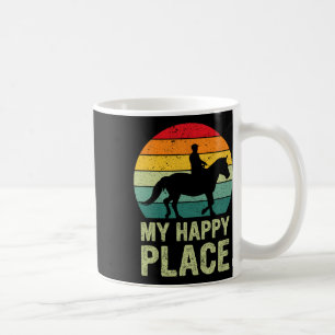 Caneca De Café Meu Lugar Feliz Pôr Cavalo Passando Cavalo Equador