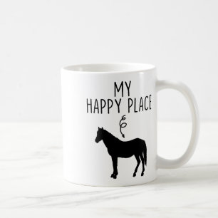 Caneca De Café Meu Lugar Feliz Povor de Cavalo S Horseback Andand