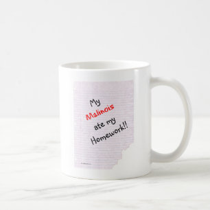 Caneca De Café Meu Malinois Belga Comeu Minha Lição de Casa