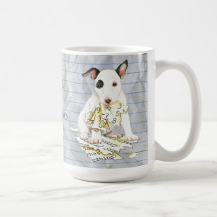Caneca De Café Meu Miniatura, Bull Terrier, Ate meu plano de liçã