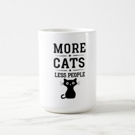 Caneca De Café Meu Motto: Mais Gatos Menos Pessoas