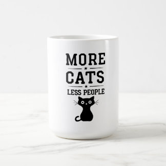 Caneca De Café Meu Motto: Mais Gatos Menos Pessoas