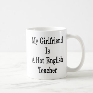 Caneca De Café Meu namorada é um professor de inglês quente