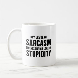 Caneca De Café Meu Nível de Sarcasmo Depende de Sarcasmo Engraçad