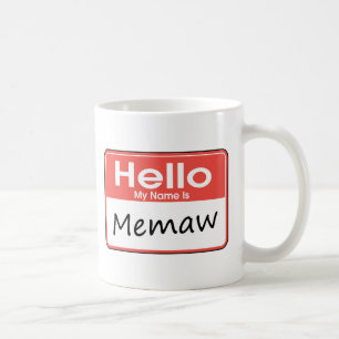 Caneca De Café Meu nome é Memaw