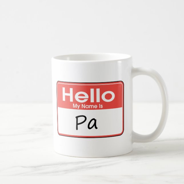 Caneca De Café Meu nome é Pa (Direita)