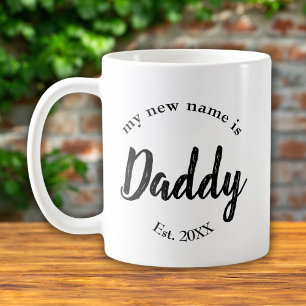 Caneca De Café Meu novo nome é Pai Novo papai Est Coffee Mug
