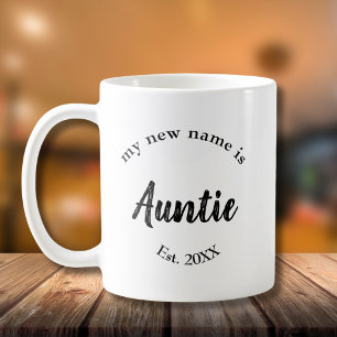 Caneca De Café Meu Novo Nome É Tia