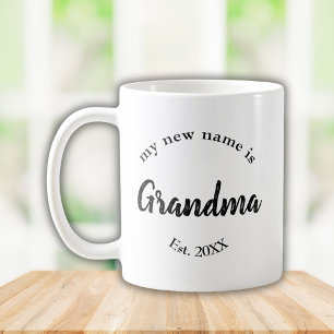 Caneca De Café Meu novo nome é Vovó Nova Avó Est