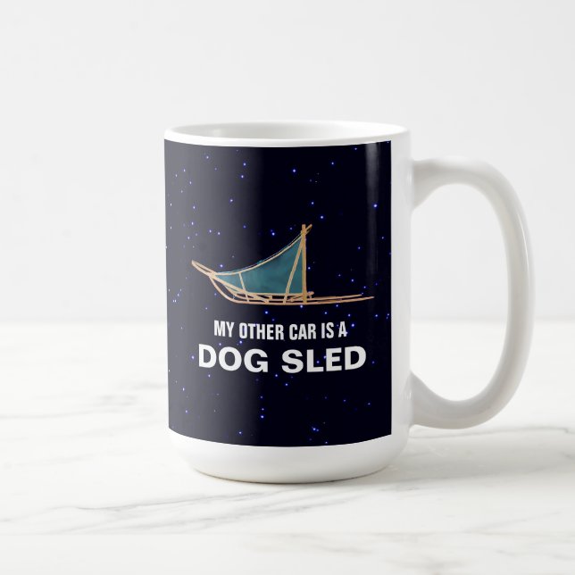 Caneca De Café Meu Outro Carro É Um Sled De Cachorro (Direita)