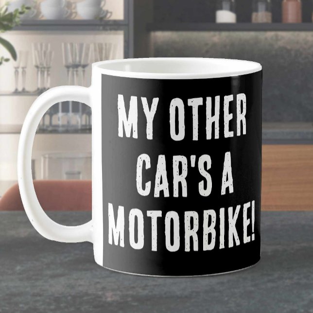 Caneca De Café Meu outro carro é uma moto (Criador carregado)