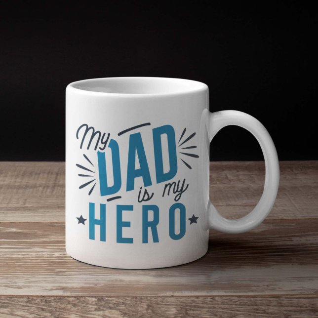 Caneca De Café Meu Pai É Meu Herói (father's day mug my dad is my hero)