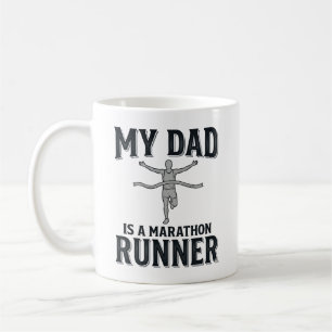 Caneca De Café Meu Pai É um Corredor de Maratona Camisa Vintage D