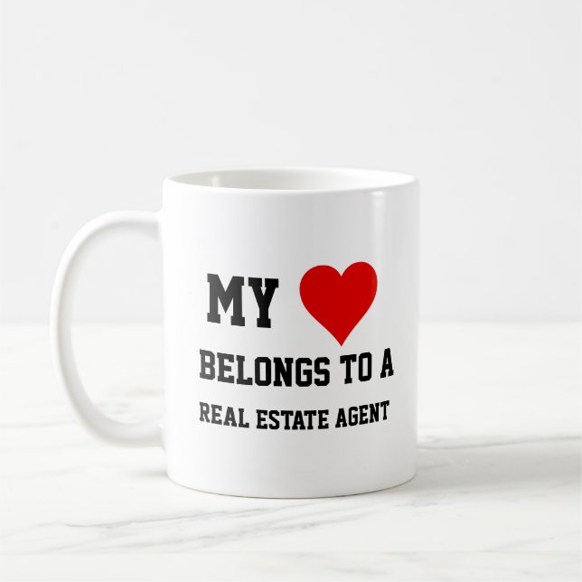 Caneca De Café Meu Pertence a um Corretor de Imóveis (Esquerda)