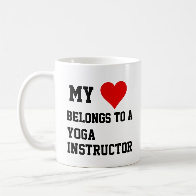 Caneca De Café Meu Pertence A Um Instrutor Ioga Mug (Esquerda)