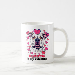 Caneca De Café Meu Pitbull é Meu Cachorro do Dia dos Namorados Fo
