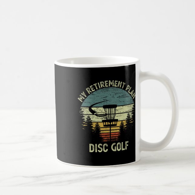 Caneca De Café Meu Plano de Aposentadoria Divertido Disc Golf Sen (Direita)