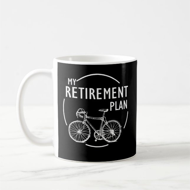 Caneca De Café Meu Plano de Reforma Bicicleta Ciclo (Esquerda)