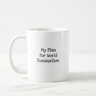Caneca De Café Meu Plano Para a Dominação Mundial Colega de Traba